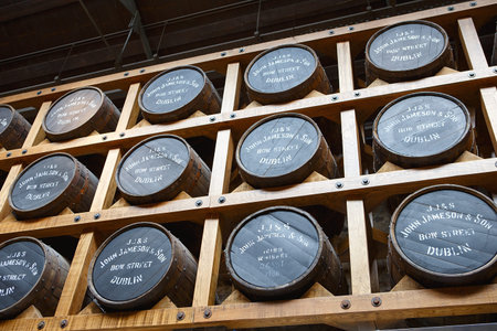 DUBLIN, IRELAND - june 26, 2019: Jameson distillery is one of the famous Irish whiskey producers....