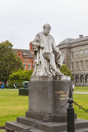 DUBLIN, IRELAND - JUNE 23, 2019: Courtyard Trinity College. Trinity college campusのeditorial素材