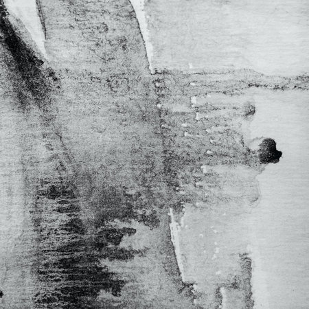 Abstract black and white watercolor texture background. Watercolor stains on texture paperの写真素材