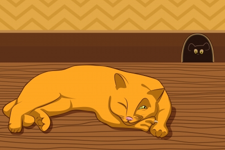 cat and mouseのイラスト素材