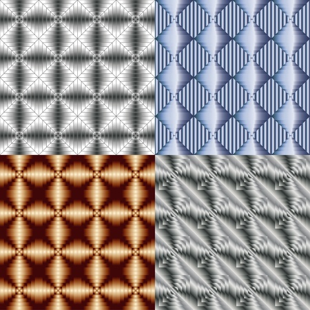 set of metal seamless patternのイラスト素材