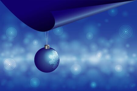 Christmas background with bauble and snowflakeのイラスト素材