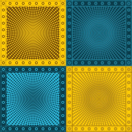 Set seamless patterns with circles のイラスト素材