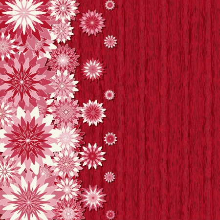 card or invitation with pink flowers - vector illustrationのイラスト素材