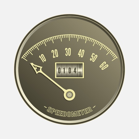 Speedometer in retro style - vector illustrationのイラスト素材