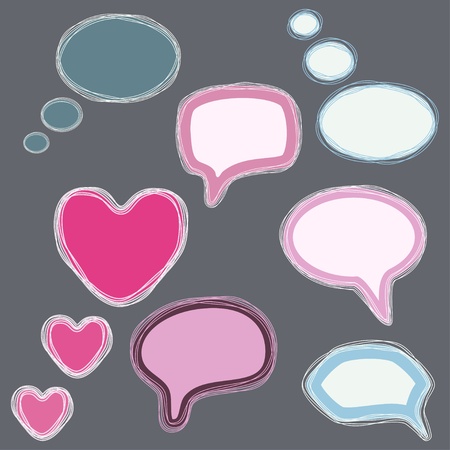 Set of speech bubbles - vector illustrationのイラスト素材
