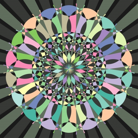 circular decorative geometric pattern - illustrationのイラスト素材