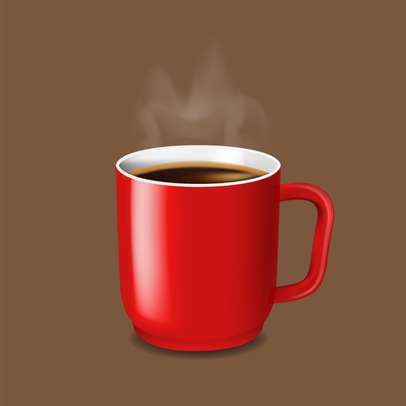 A red cup of coffee - vector illustrationのイラスト素材