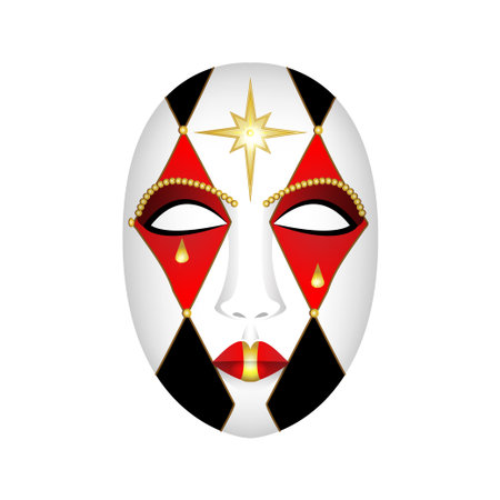 carnival mask on a white background - vector illustrationのイラスト素材