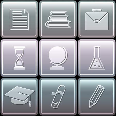 Education icons set - vector illustrationのイラスト素材