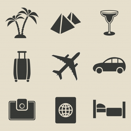Travel icon set - vector illustrationのイラスト素材