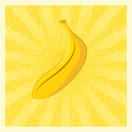 banana background on white background - vector illustrationのイラスト素材