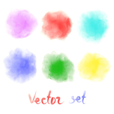 blurred colored watercolor stains - vector illustrationのイラスト素材