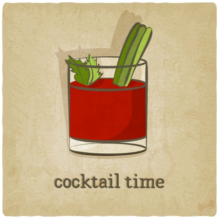 old background with cocktail - vector illustrationのイラスト素材