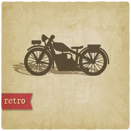 Vintage background with motorcycle - vector illustrationのイラスト素材