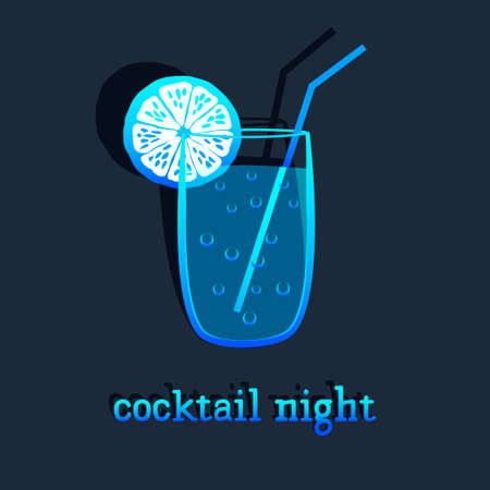 background with cocktail - vector illustrationのイラスト素材