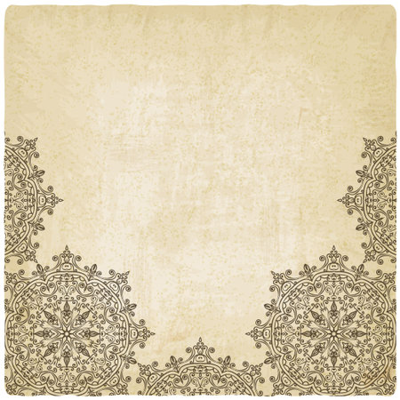Ornate mehndi old backgroundのイラスト素材