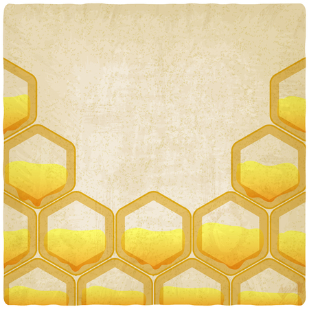 honeycomb old background illustrationのイラスト素材