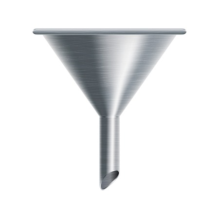 metallic funnel isolated on white background illustrationのイラスト素材