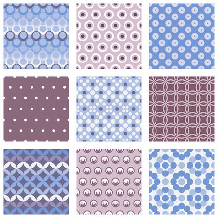 set of circle seamless patterns illustrationのイラスト素材