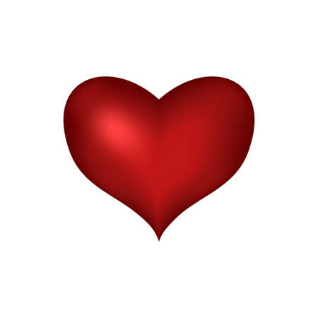 red heart on white background - vector illustrationのイラスト素材