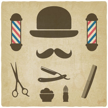 barber old background のイラスト素材
