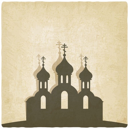 Orthodox church old background のイラスト素材