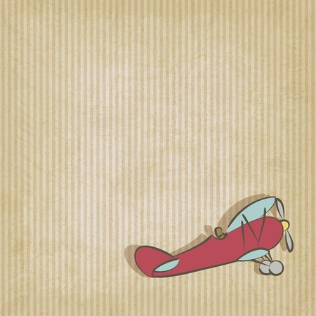 retro background with plane のイラスト素材