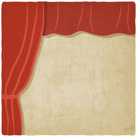 red curtain old background - vector illustration. eps 10のイラスト素材