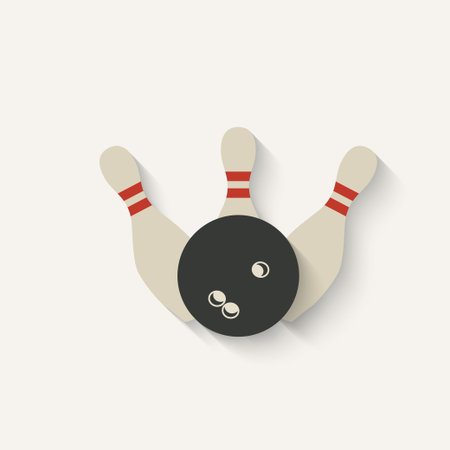 bowling sport icon - vector illustration. eps 10のイラスト素材