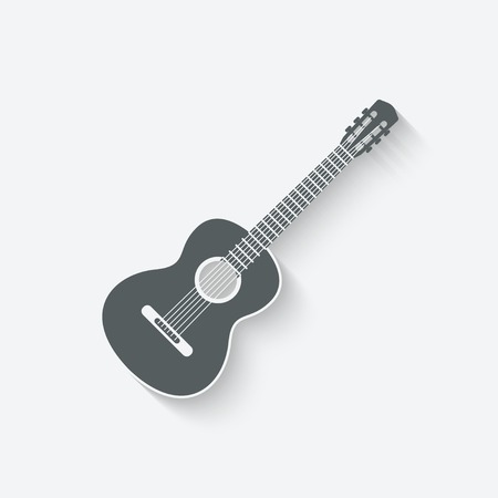 guitar music icon - vector illustration. eps 10のイラスト素材