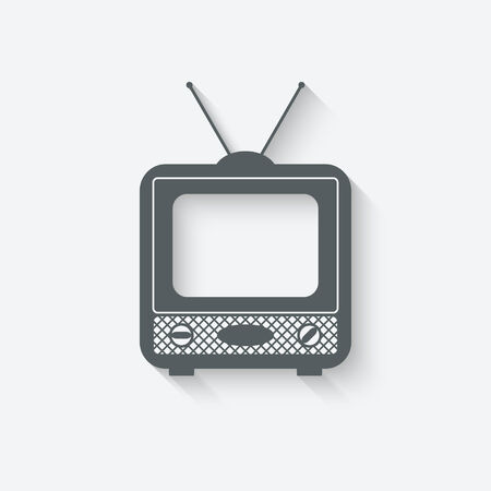 old television icon - vector illustration. eps 10のイラスト素材