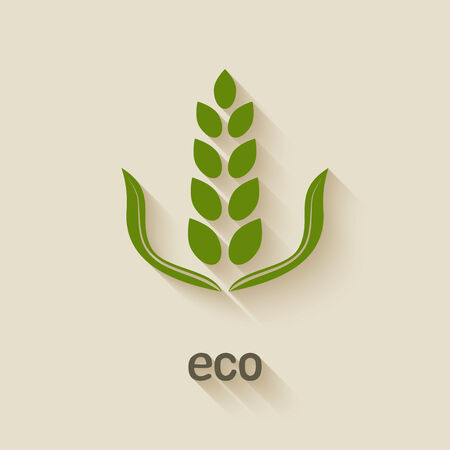 green eco icon - vector illustration. eps 10のイラスト素材