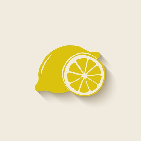 lemon fruit icon - vector illustration. eps 10のイラスト素材