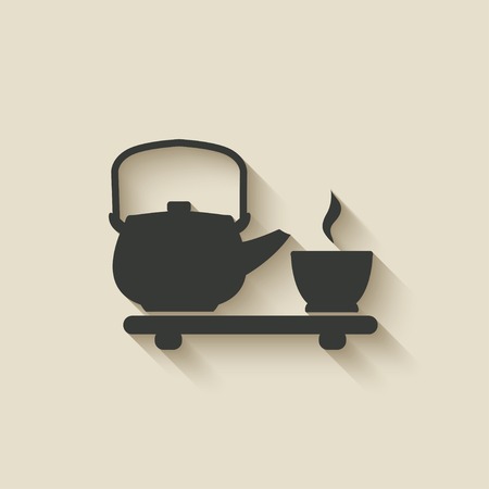 tea ceremony icon - vector illustration. eps 10のイラスト素材