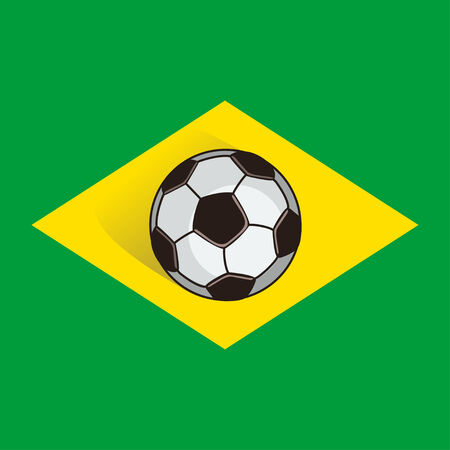 Brazil soccer background - vector illustration. eps 8のイラスト素材