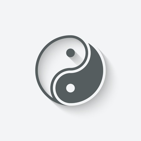 Yin yang icon - vector illustration. eps 10のイラスト素材