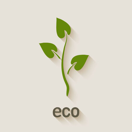 green eco icon - vector illustration. eps 10のイラスト素材