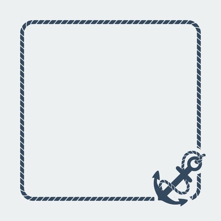 marine background with anchor - vector illustration.のイラスト素材