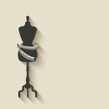 sewing mannequin background - vector illustration. のイラスト素材