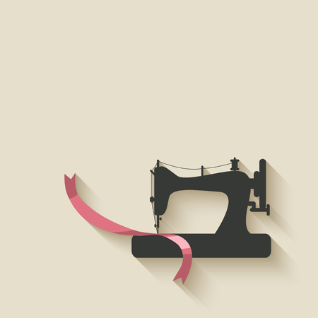sewing machine background - vector illustration. のイラスト素材