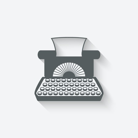 retro typewriter design element - vector illustration. のイラスト素材