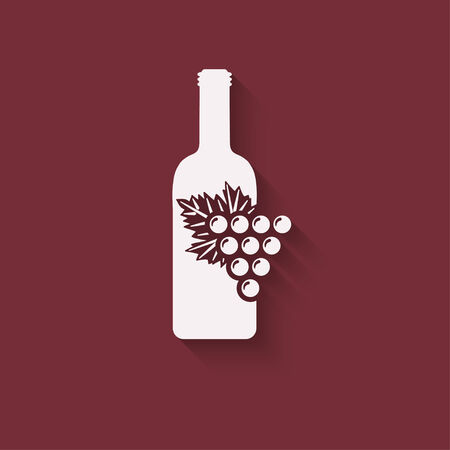 grapes wine design element - vector illustration. のイラスト素材