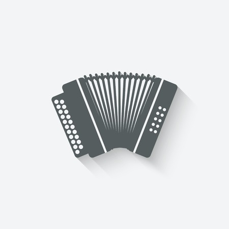 accordion music design element - vector illustration. のイラスト素材
