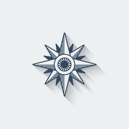 wind rose design elementのイラスト素材