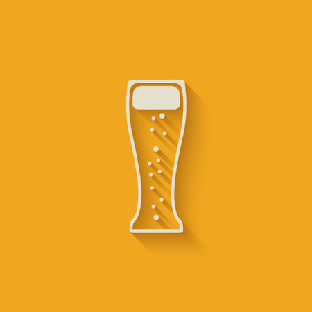 beer glass design elementのイラスト素材