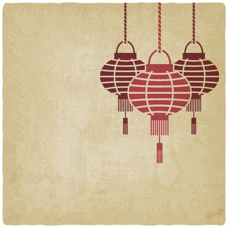 Chinese lantern old backgroundのイラスト素材