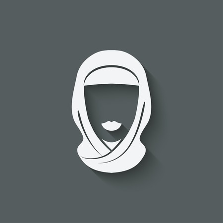 Arabic woman avatarのイラスト素材