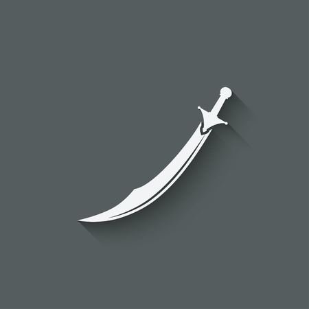 Arabian saber scimitarのイラスト素材