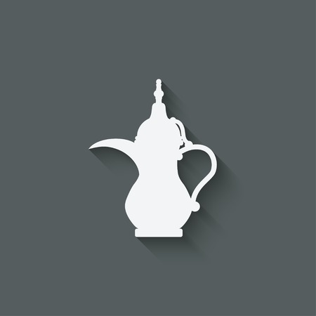 Arabic coffee potのイラスト素材